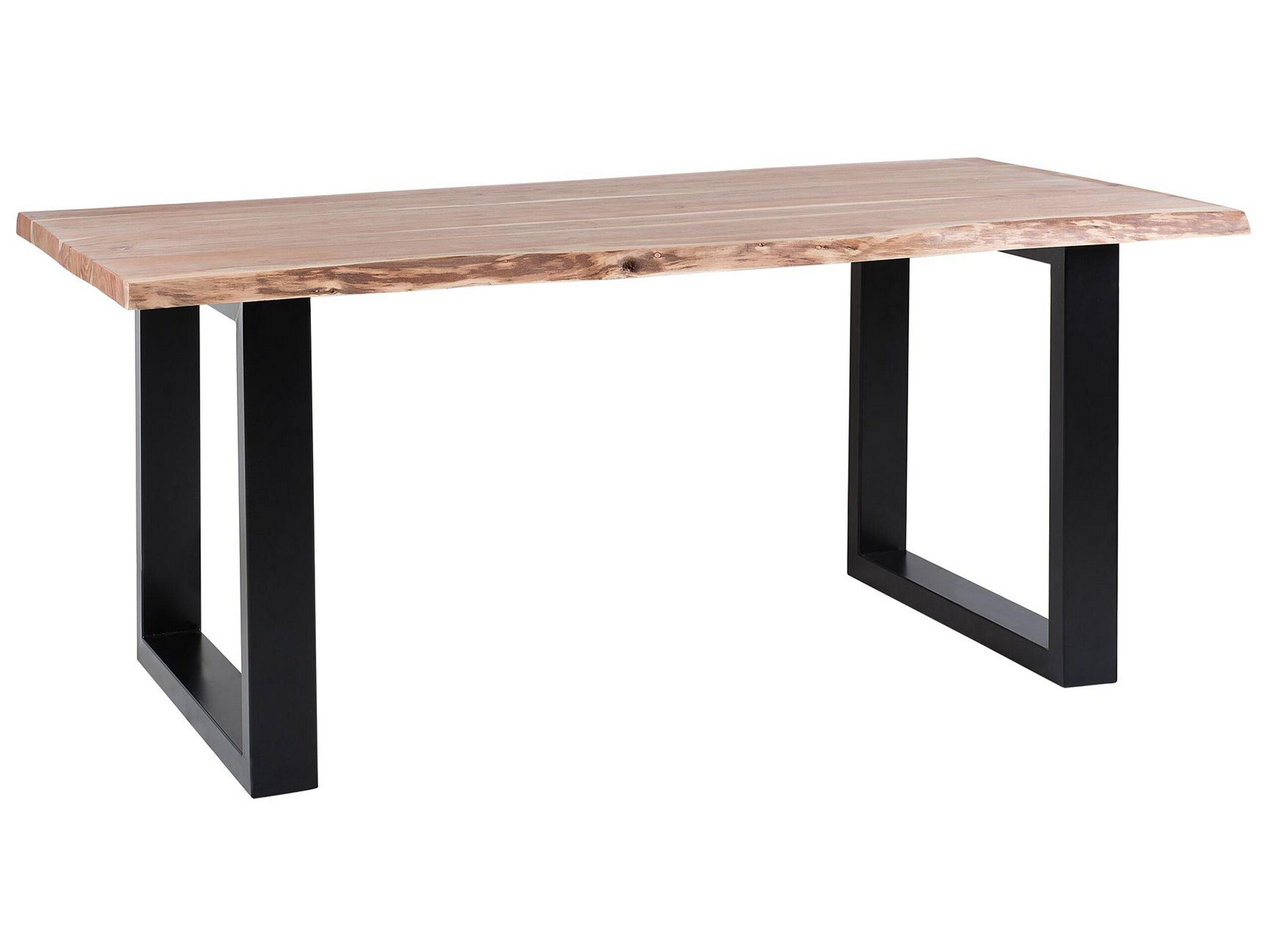 Beliani Table de repas en Acacia Moderne HEBY  