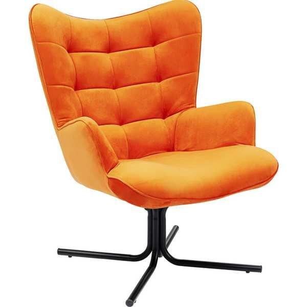 Image of mutoni Drehsessel Oscar Velvet orange - ONE SIZE