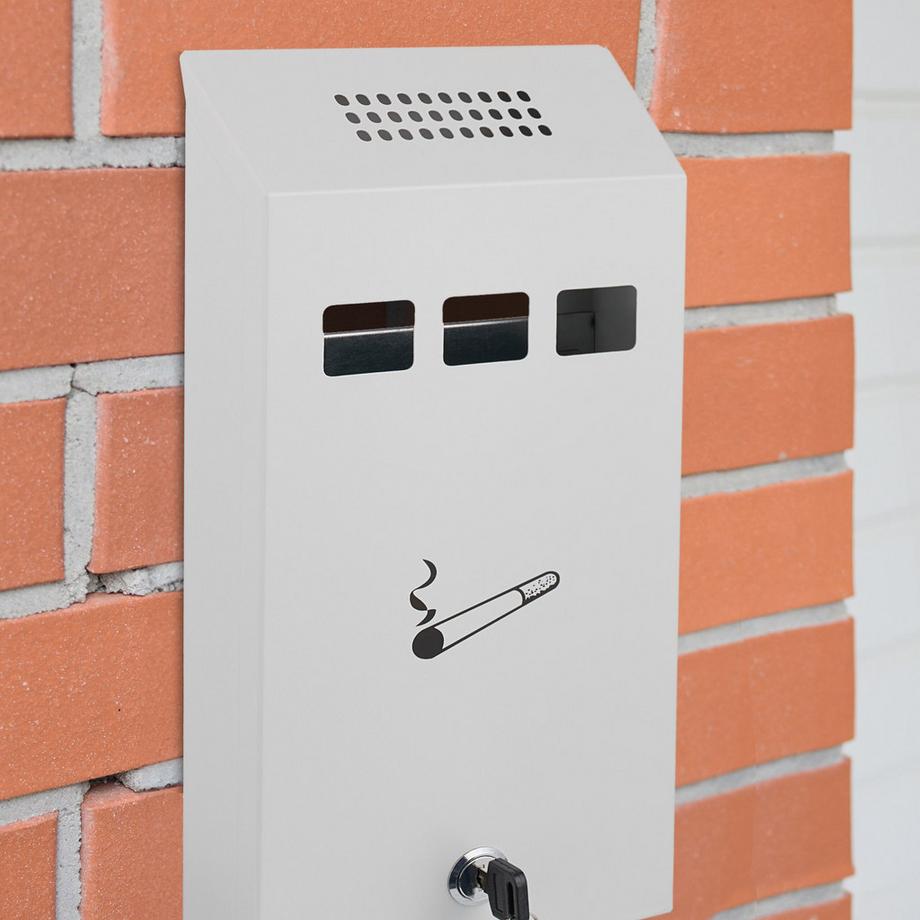 B2X Posacenere con parete bianca  