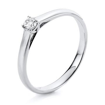 Solitär-Ring 750/18K Weissgold Diamant 0.3ct.