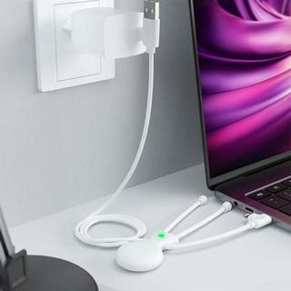 Xoopar  Chargeur+ Câble USB A+C/micro USB+ USB C+ Lightning 