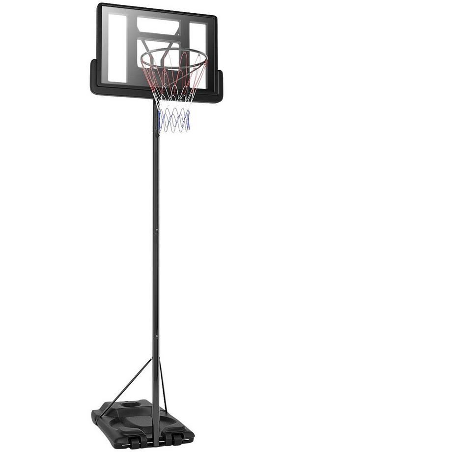 Northix  Support de basket-ball, panier de basket réglable en hauteur de 180 à 305 cm avec support et système de panier à 2 roues pour enfants 