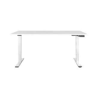 Contini Table de bureau réglable en hauteur 1.8x0.8m blanc / piétement blanc RAL9016  