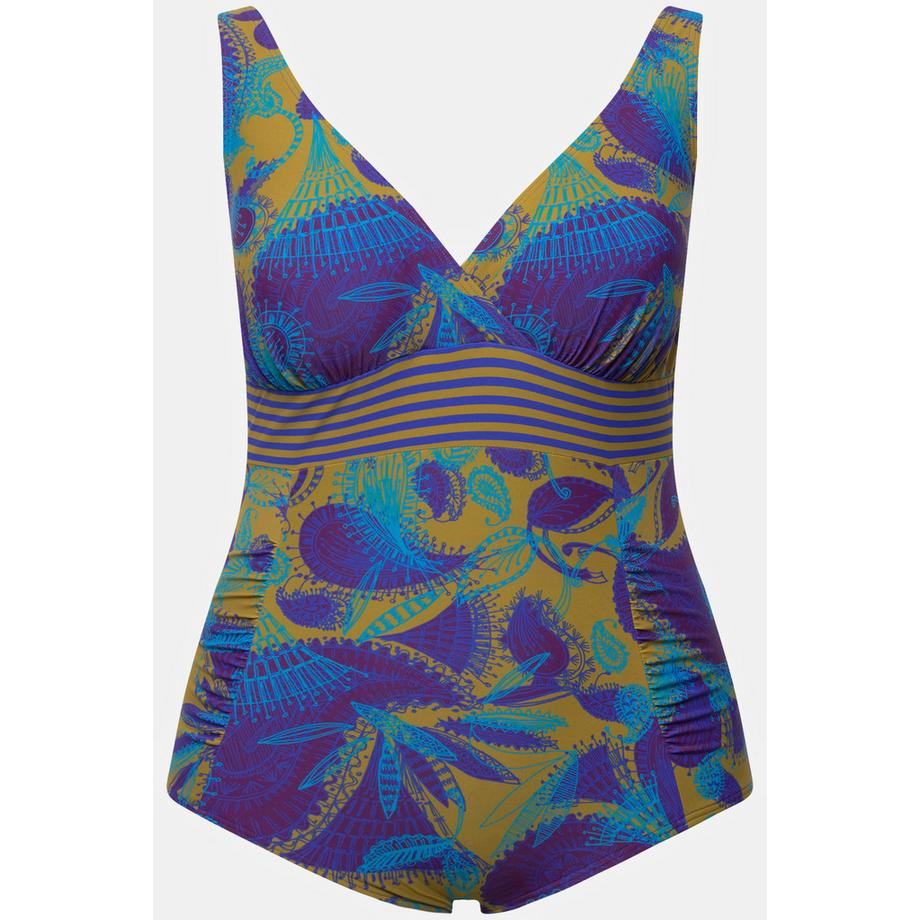 Ulla Popken Maillot de bain Imprimé Sportif Bonnets Souples  