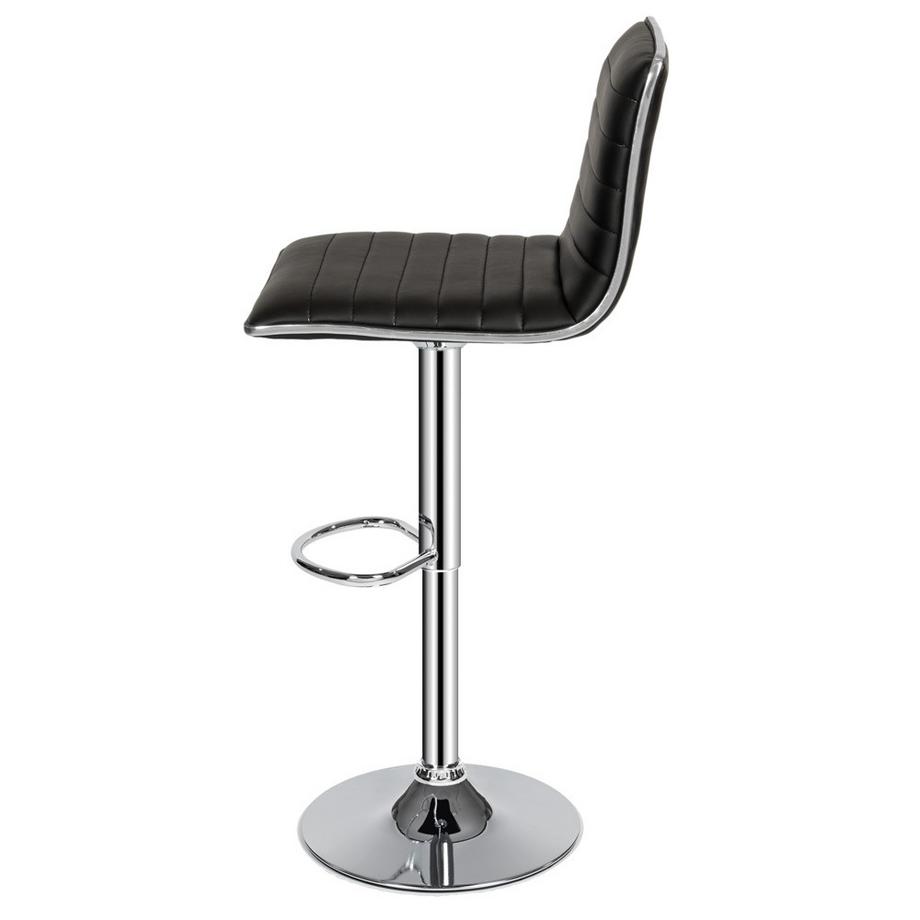 Tectake Lot de 2 tabourets de bar JOHANNES rembourré avec un dossier  