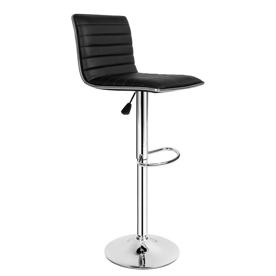 Tectake Lot de 2 tabourets de bar JOHANNES rembourré avec un dossier  