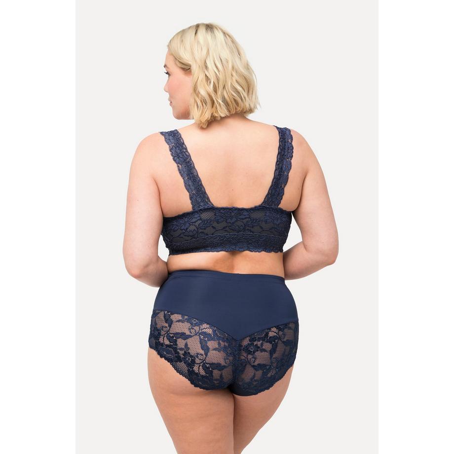 Ulla Popken Bralette Dentelle Fermeture Eclair sans Armatures  