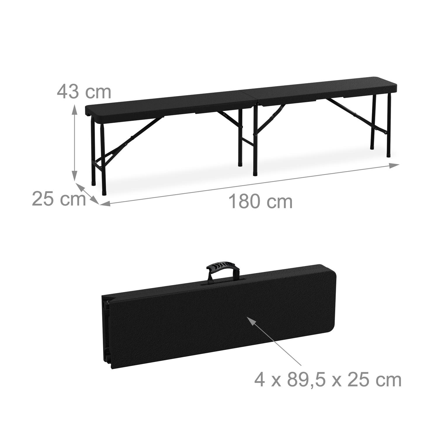 B2X Ensemble de bancs à bière de 2 180 cm  