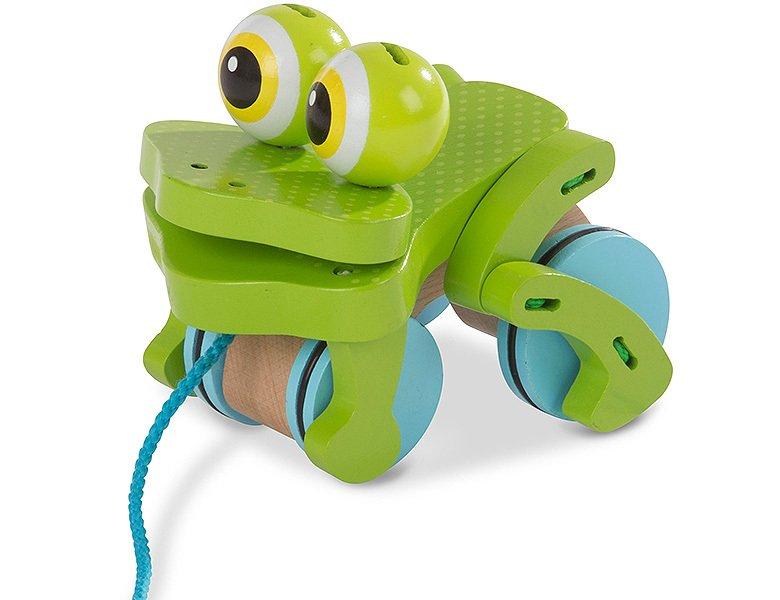 Image of Frosch Holz-Zugspielzeug