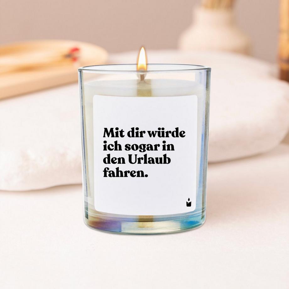 CandleHand Bougie Parfumée Woody Mit dir würde ich sogar in den Urlaub fahren.  