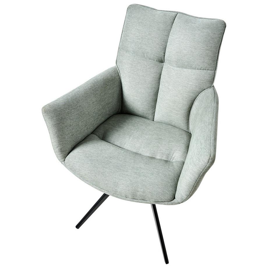 Beliani Chaise de salle à manger en Tissu  CORBIE  