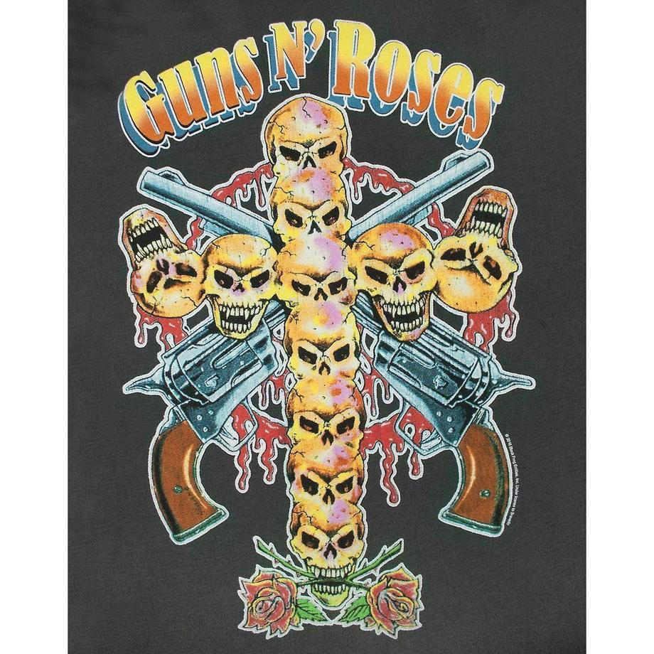 Amplified Guns N Roses Totenkopf Kreuz T-Shirt  