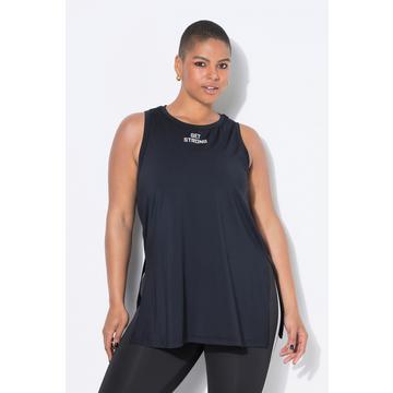 Débardeur imprimé à message, fentes sur les côtés