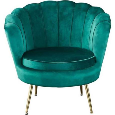 mutoni Chaise Shell velours vert  