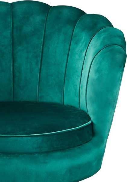 mutoni Chaise Shell velours vert  