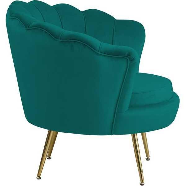 mutoni Chaise Shell velours vert  