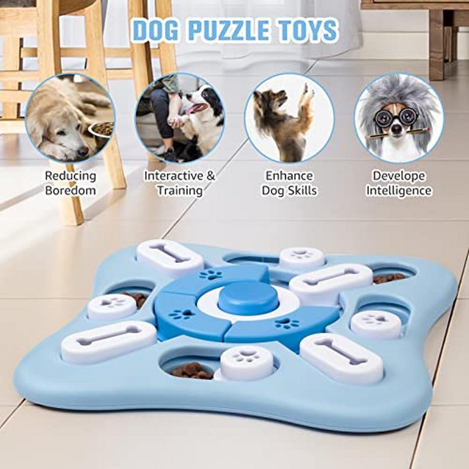 Alopini  Jouet pour chien intelligent avec couineur, jouet intelligent pour chiens, jouet pour chiens de petite, moyenne et grande taille, chiots et chats. 