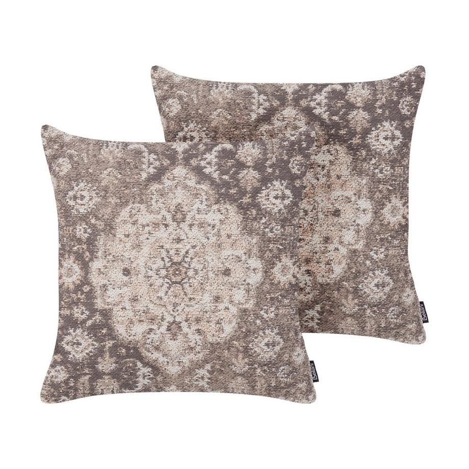 Lot de 2 coussins décoratifs en Coton Rustique MIMISAL