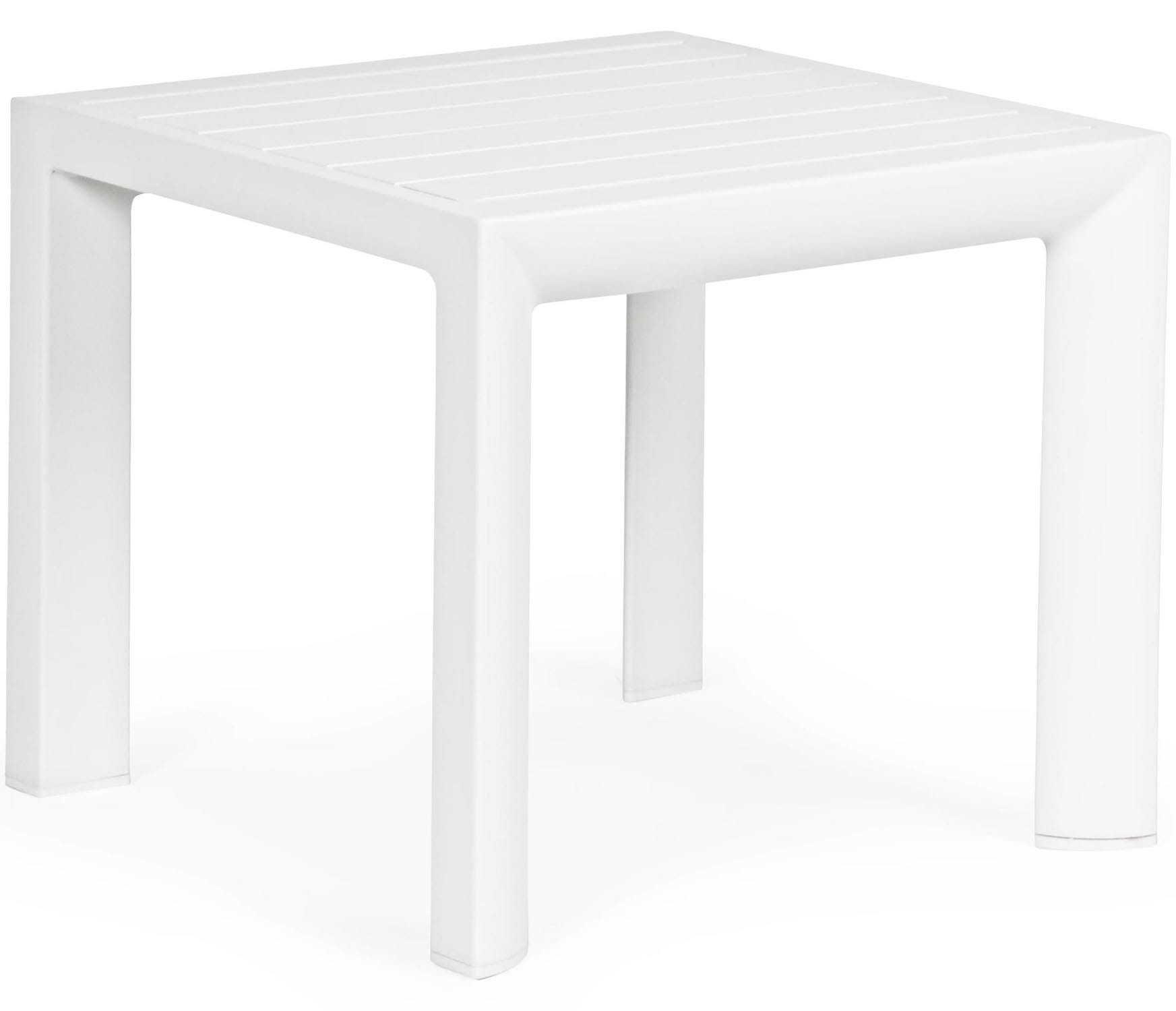 mutoni Table d'appoint de jardin croisière 40x40 blanche GK50  