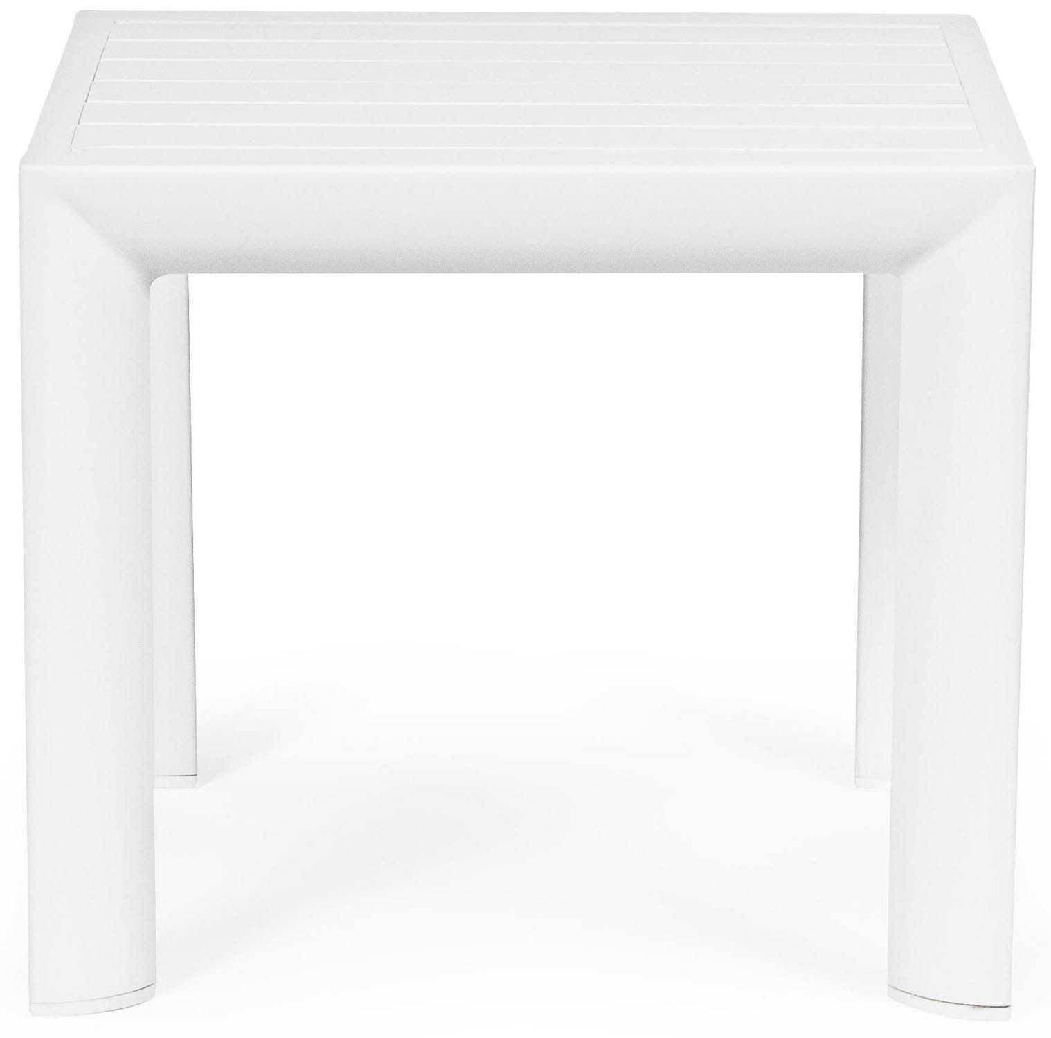 mutoni Table d'appoint de jardin croisière 40x40 blanche GK50  