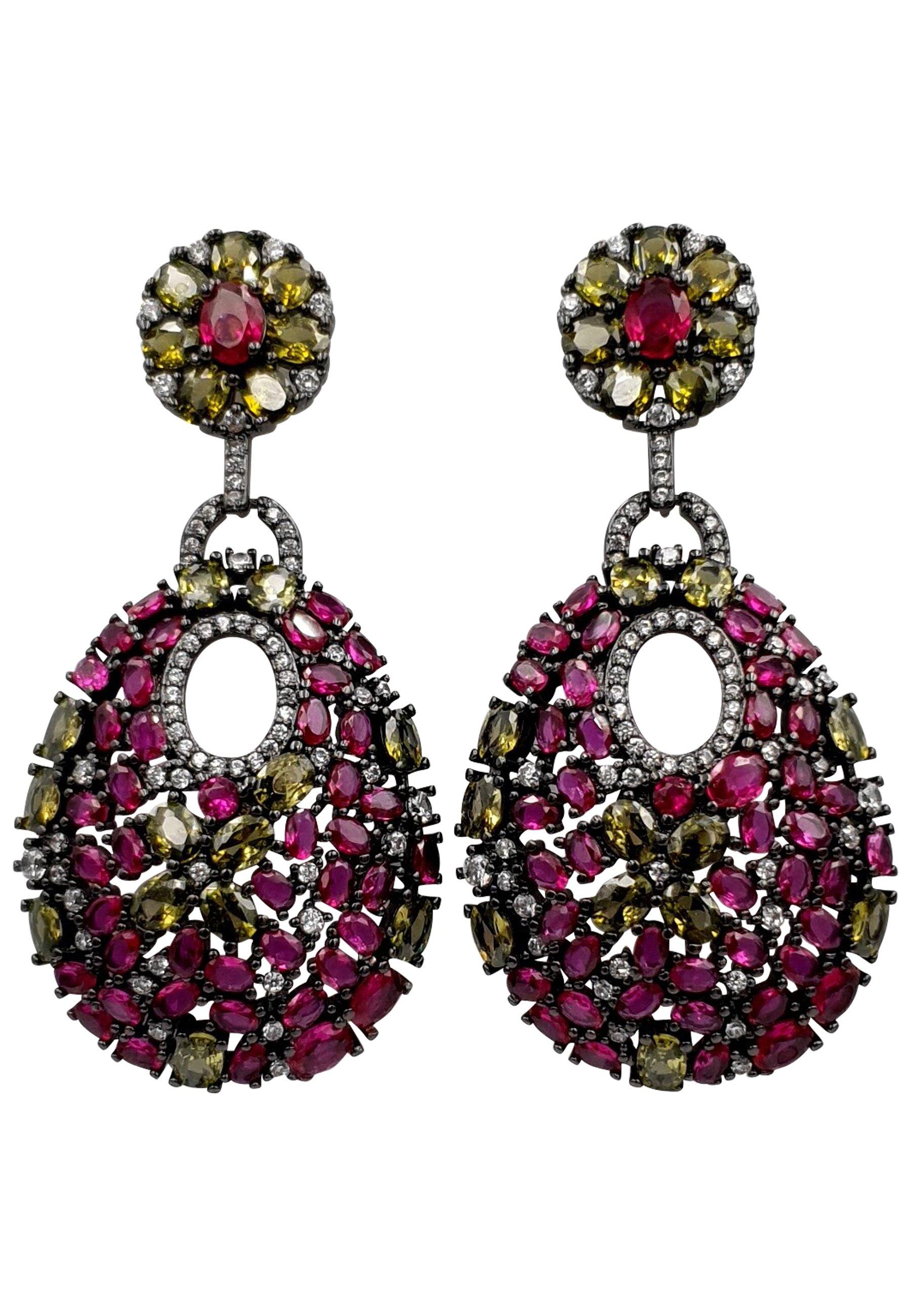 Image of Party & Event Ohrringe Unisex Schwarz / Rot ONE SIZE