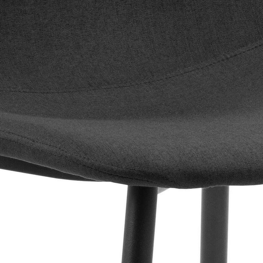 mutoni Sedia da pranzo Cordelia nera (1 pezzo)  