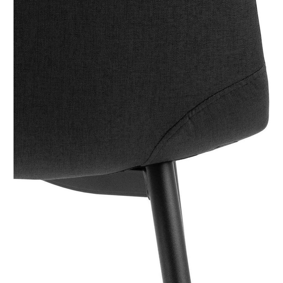 mutoni Sedia da pranzo Cordelia nera (1 pezzo)  