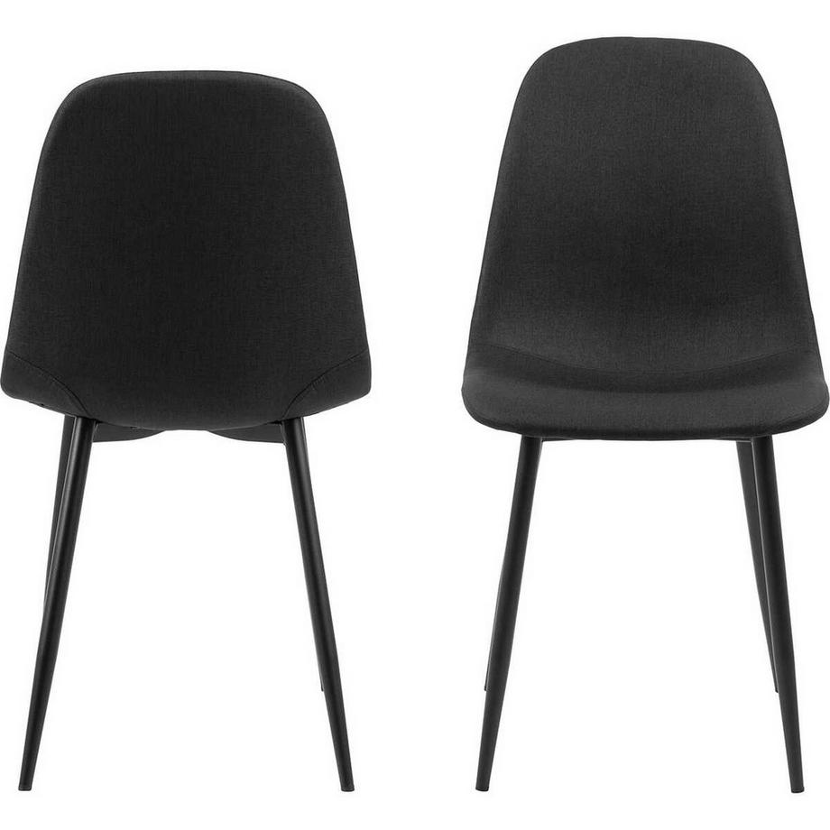 mutoni Sedia da pranzo Cordelia nera (1 pezzo)  