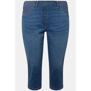 Ulla Popken  Jeans Capri modello Sienna in materiale elasticizzato con taglio della gamba aderente e cintura elastica 