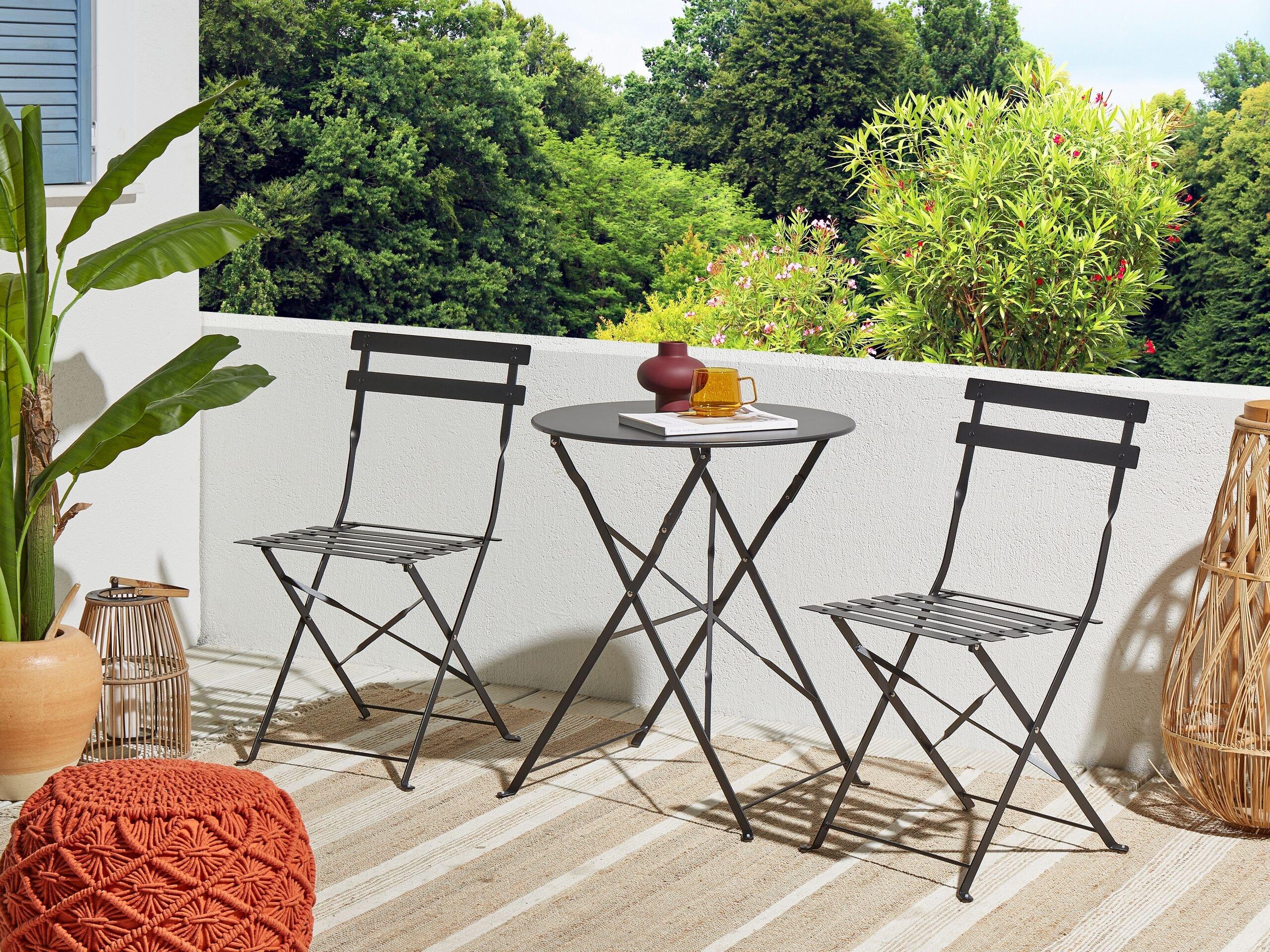 Beliani Bistro Set aus Stahl Modern FIORI  