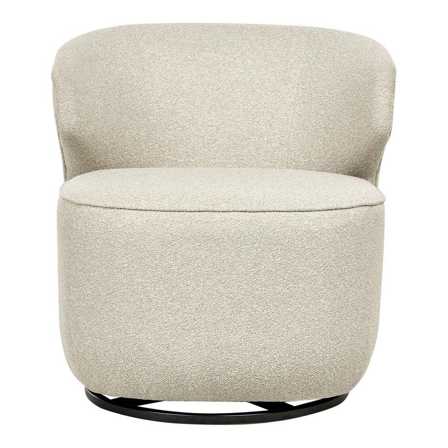 Beliani Fauteuil pivotant en Bouclé Traditionnel MOLLEBY  