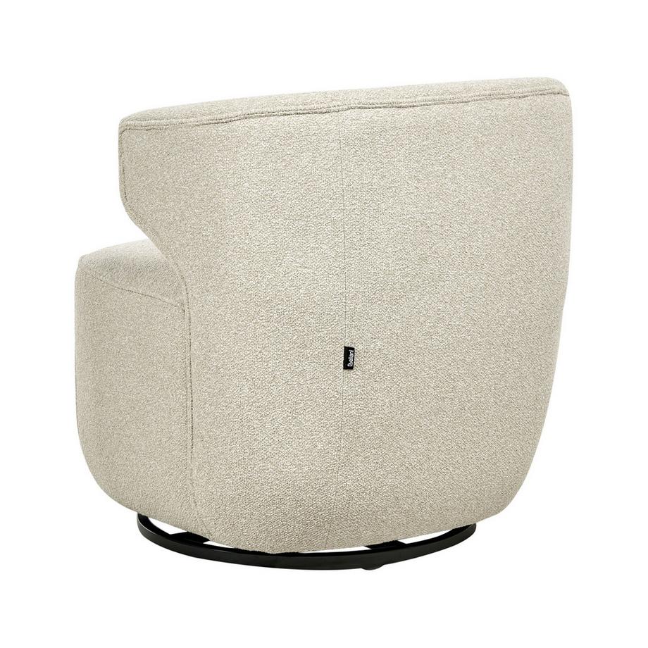 Beliani Fauteuil pivotant en Bouclé Traditionnel MOLLEBY  