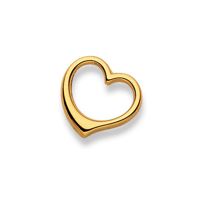 MUAU Schmuck  Anhänger Swinging heart Gelbgold 750, 17x17mm 