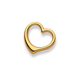 MUAU Schmuck  Pendentif Coeur pivotant or jaune 750, 17x17mm 