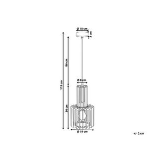 Beliani Lampe suspension en Contreplaqué Scandinave NIARI  