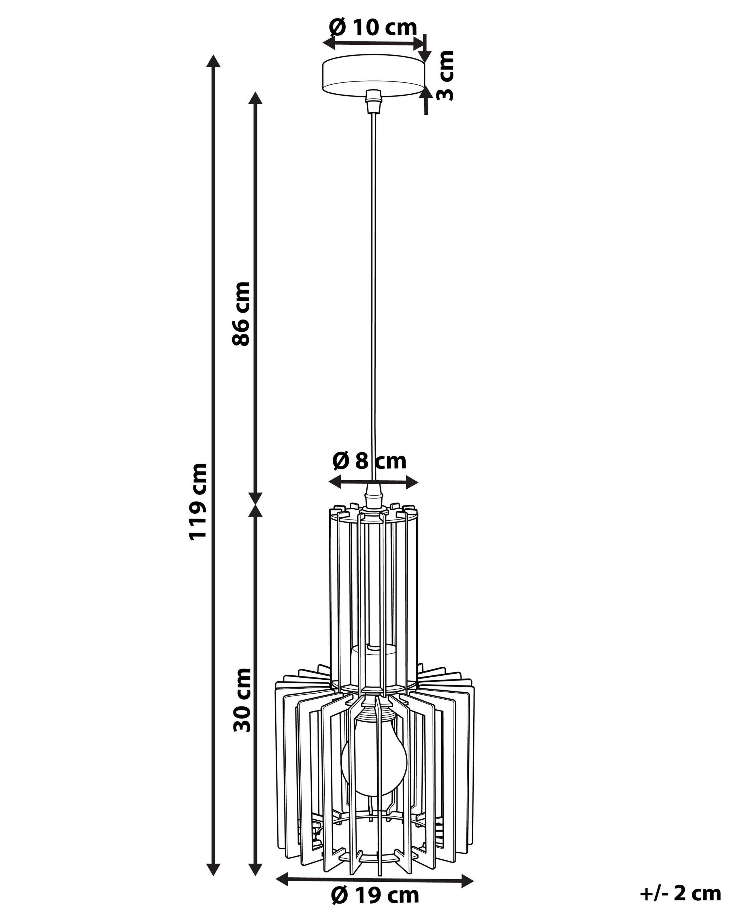 Beliani Lampe suspension en Contreplaqué Scandinave NIARI  