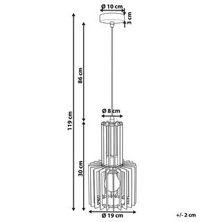 Beliani Lampe suspension en Contreplaqué Scandinave NIARI  