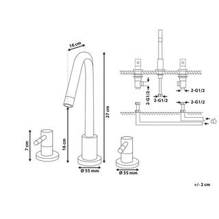 Beliani Rubinetteria per lavabo en Ottone Moderno SIPI  