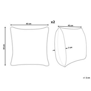 Beliani Kissen 2er Set aus Baumwolle Klassisch GYNURA  