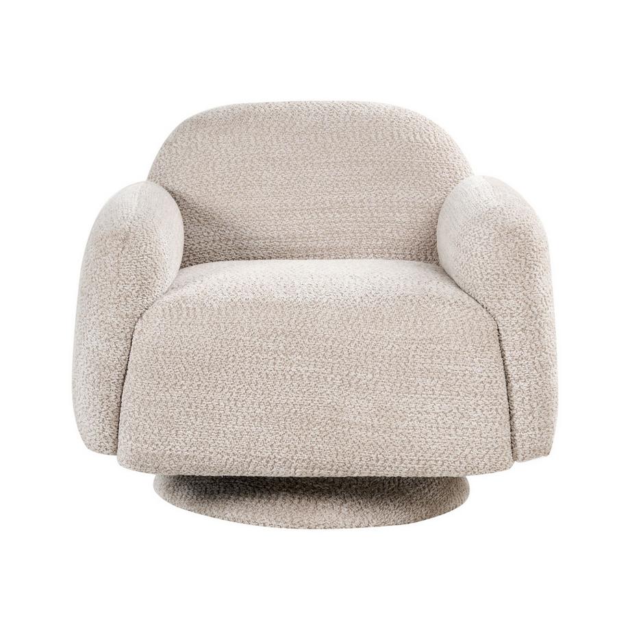 Beliani Fauteuil pivotant en Tissu Moderne AAPUA  