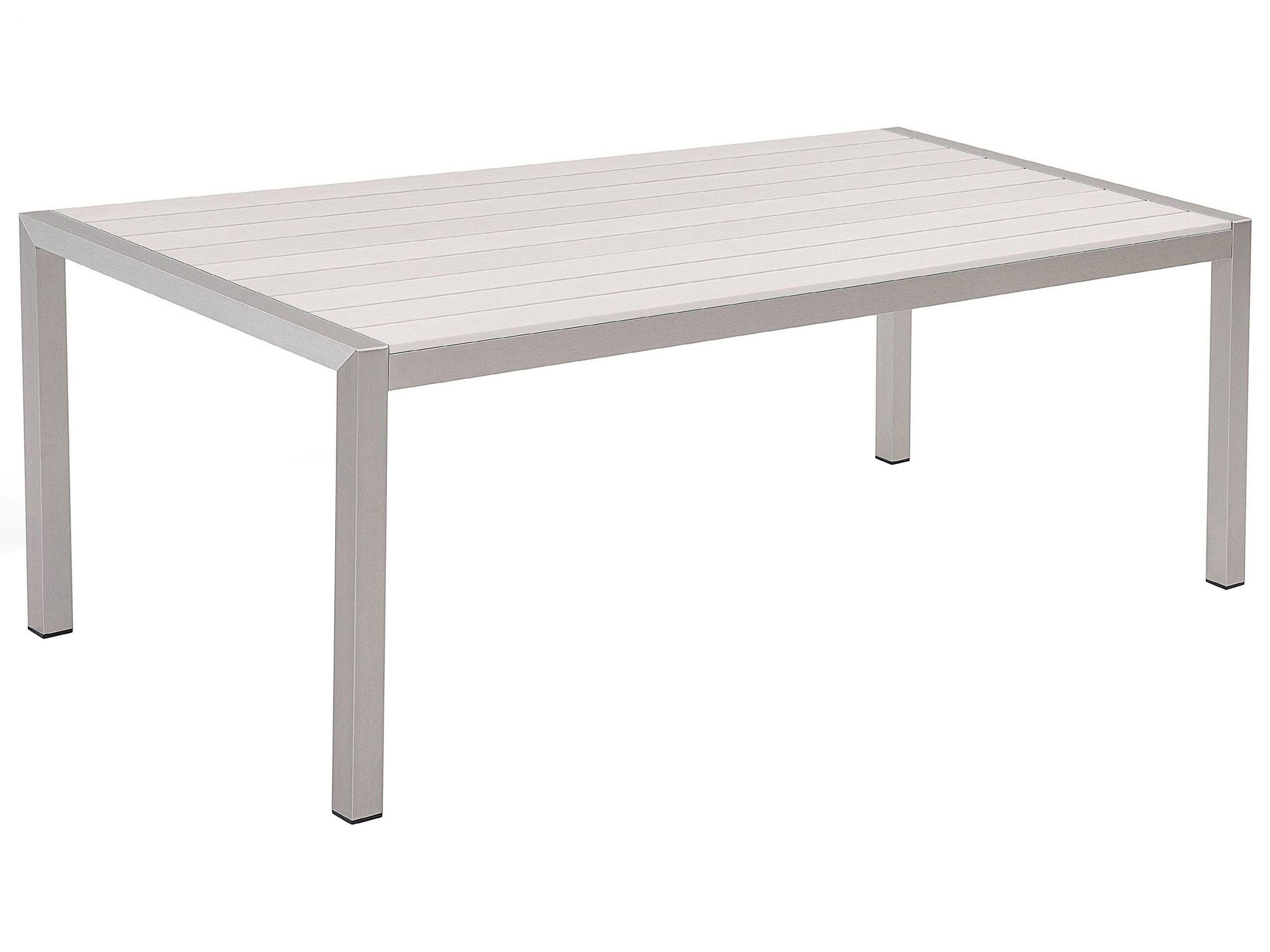 Beliani Table de repas en Aluminium Industriel VERNIO  