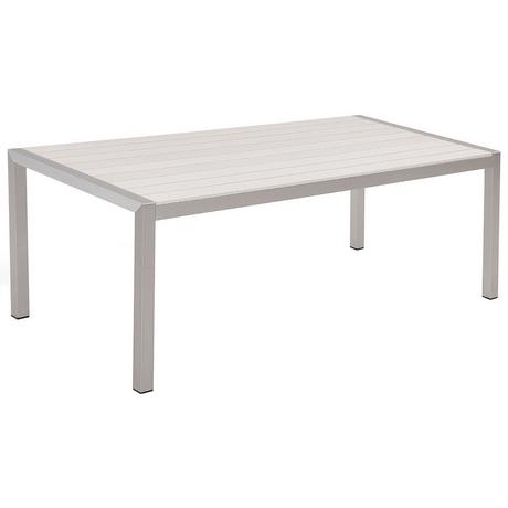 Beliani Table de repas en Aluminium Industriel VERNIO  