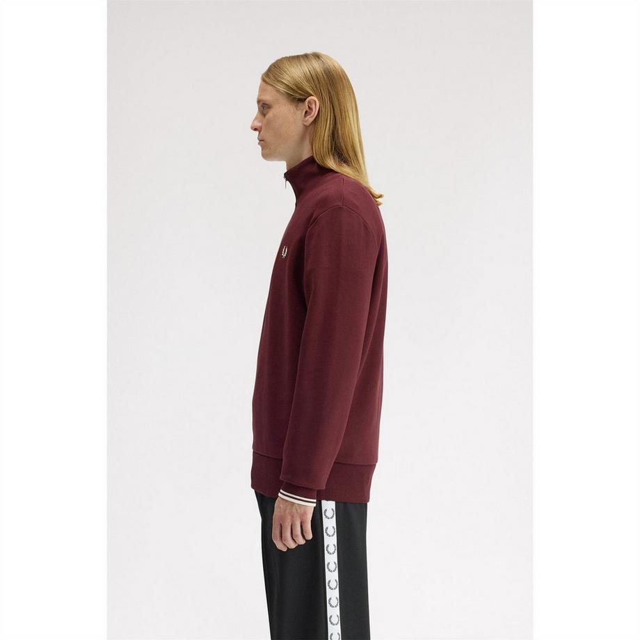 FRED PERRY Sweatshirt mit halbem Reißverschluss  