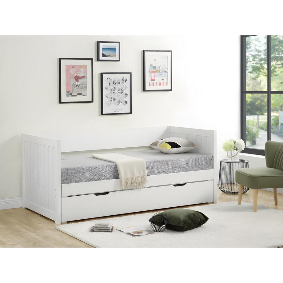 Vente-unique Letto divano con letto estraibile Laccato bianco ALFIERO  