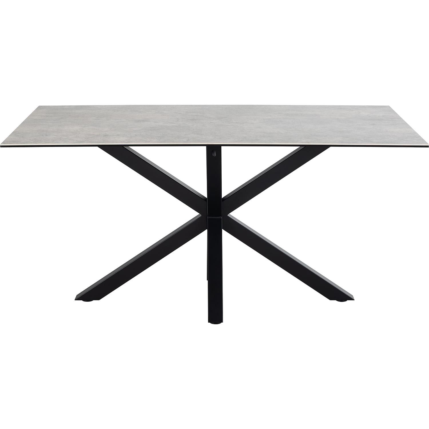 mutoni Table de salle à manger Triple-X céramique grise 160x90  