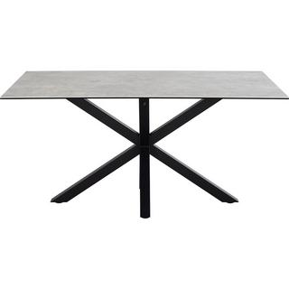 mutoni Table à manger Triple-X céramique grise 160x90  