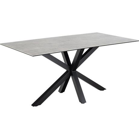 mutoni Table à manger Triple-X céramique grise 160x90  