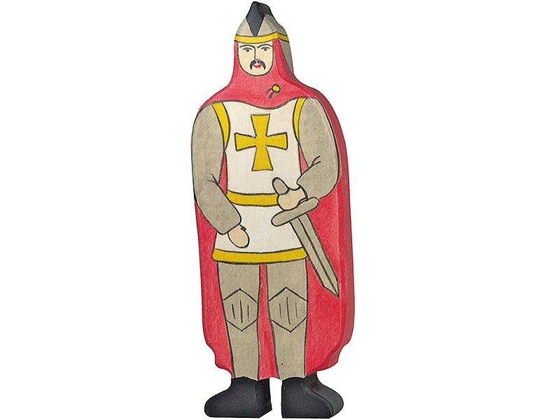 Holztiger  Ritter Mit Rotem Mantel 