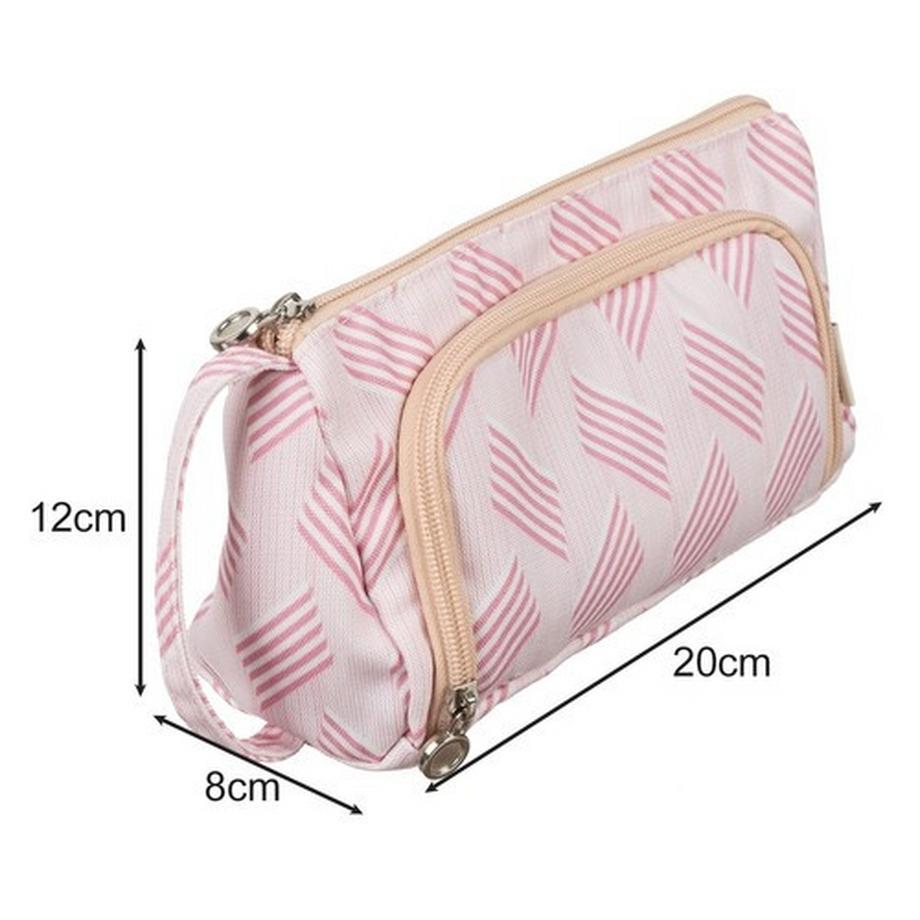 Maaleo  Trousse scolaire pochette pliante à deux compartiments Double rose pour enfants 
