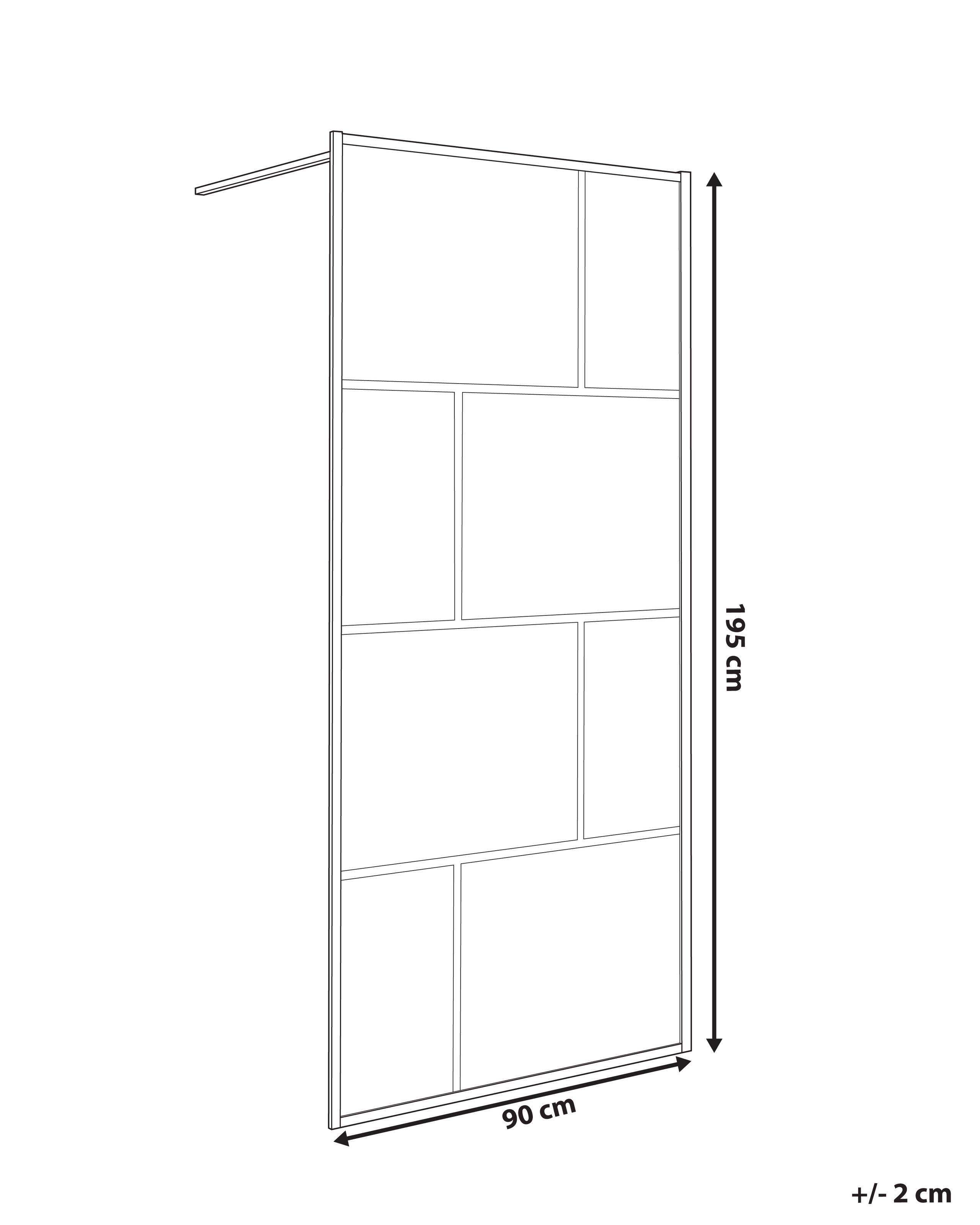 Beliani Parois de douche en Verre de sécurité Minimaliste TAPAJOS  